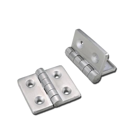 2個 304 ステンレススチール 分配ボックス 工業用ドア ヒンジ ツールボックス 製品 キャビネット コネクター ハードウェア (色: 2個-研磨-スチール)