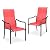 VICLLAX Stackable Patio Chair Set of 2, Lawn Chairs with High Back, Outdoor Dining Chairs for Outside, Poolside and Garden, Red