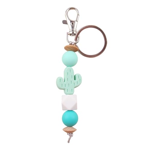 Jesemiah Mint Green Cactus Keychain