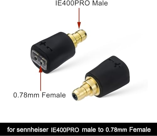 okcsc Adapters for Sennheiser IE400 Pro Earbuds Male to 2 Pin Cable Female Compatible for IE100 IE400 IE400 Pro IE500 Lossless Sound Quality for Earbuds One Pair of Headphone Converter Transparent - Image 3