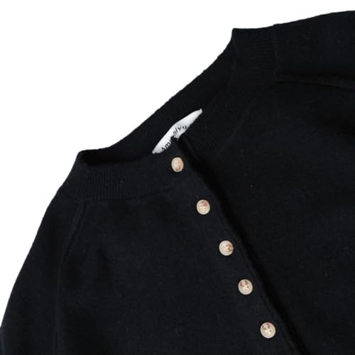 Image of Amazhiyu Women's 100% Wool Henley Sweaters Long Sleeve Button Up Tops