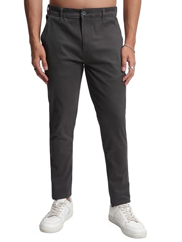 Image of Highlander Men's Slim Fit Formal Trousers | Ankle Length |Smart Trousers for Men | Chino Trousers for Men|Elegant Design | Comfortable Fabric for Daily Work & Formal Occasions