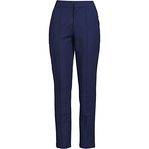 Lands' End Women's High Rise Bi Stretch Pintuck Pencil Ankle Pants3