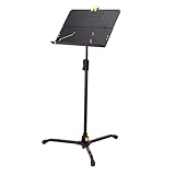 This aluminum folding desk features EZ Angle Roller with Special Anti-Grip Rubber that holds the desk at the desired angle for the ultimate playing experience 2 instrument peg holes on the legs allow you to keep your instruments close by without usin...