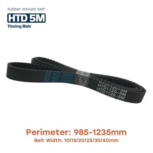Courroie de distribution HTD 5M en caoutchouc de 1000mm et largeur 10mm - 3