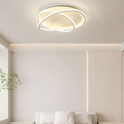 Plafonnier LED encastrable de 50 cm blanc pour chambre principale