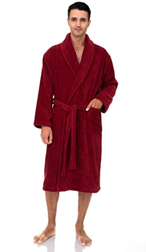 TowelSelections Men's Robe, Organic Cotton Terry Shawl Bathrobe