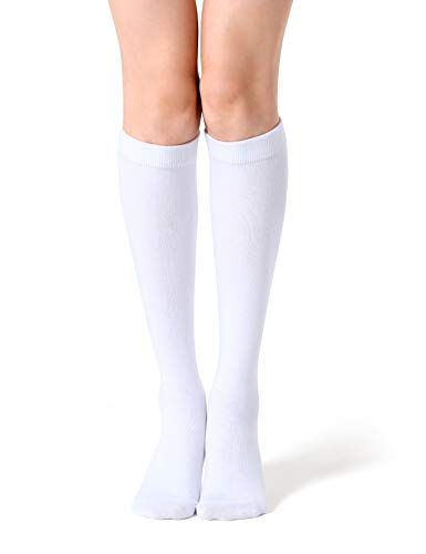 FITRELL Women's Knee High Socks Outdoor Sport Athletic Socks Casual Stripe Tube Socks 1-4 Pack2