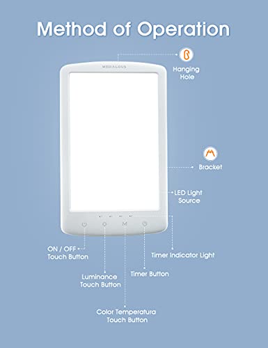 Light-Therapy-Lamp-UV-Free-10000Lux-Therapy-Light-Sunlight-Lamp-with-3-Color-Temperature-4-Brightness-Level-4-Timer-with-Memory-Function-Touch-Control-Compact-Size