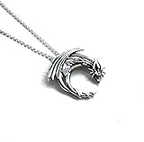 Caiyao Ice and Fire Dragon Necklaces Vintage Targaryen Dragon Pendant Necklaces for Women Jewelry