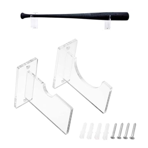 CHENZILIN Wall Mount Baseball Bat Wall Mount for Horizontal Display Autographed Baseball Softball Bat Stick for Sports Fan