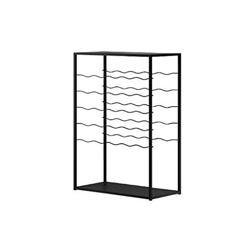 Soporte para botellas de vino de hierro forjado color negro