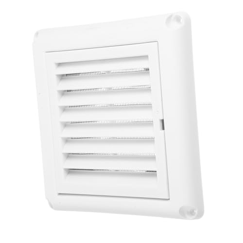 Kisangel Cubierta de Ventilación Exterior de Plástico Cuadrada con Rejilla para Secadora Resistente la Intemperie Fácil Instalación y Mantenimiento Diseño Moderno para Ventilación de Baño