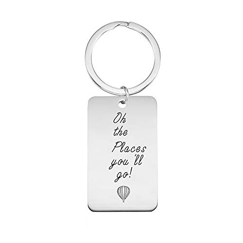 Meiligo Oh The Places You Will Go Key Chain Jewelry