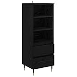 vidaXL Alacena Roble Negro 40 x 36 x 110 cm Madera contrachapada, Ideales para reuniones acogedoras y entr