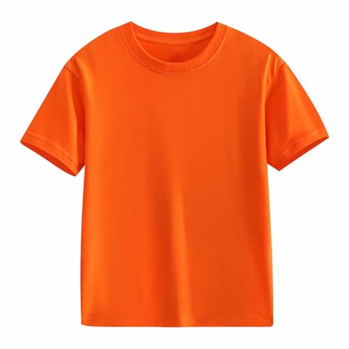 Catálogo de Playera Naranja Niño para comprar online. 47 playera Summet para niños y niñas, color liso, manga corta, playera de algodón, Naranja, 8-9 Años