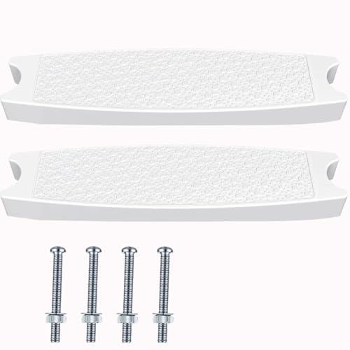 2-Pack Universal Pool Ladder Steps Replacement, 18' Heavy-Duty Molded Plastic Swimming Pool Ladder Rung Steps for Inground and Above Ground Pools