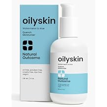 Natural Outcome Oily Skin Moisturizer | Oil Free Daily Facial Moisturizer Gel w/Hyaluronic Acid | Watermelon & Aloe Vera Hydrating Face Lotion | Non-Greasy Lotion for Oily Skin Types | 4 oz
