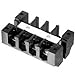 Buchanan B108 Standard One-Piece Terminal Block 600 Volt AC 50 Amp 16 mm Space 8 Positions Screw Connection Black