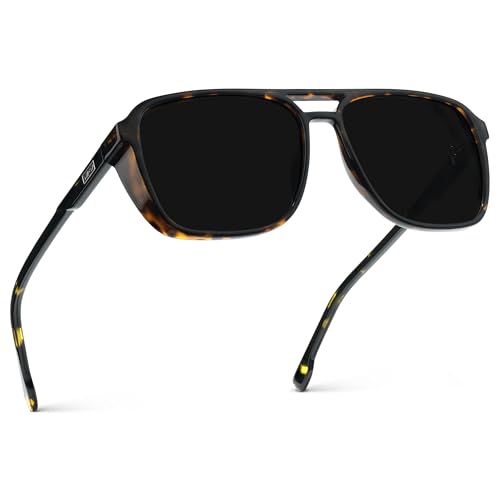Image of WearMe Pro Harvey Men's Polarized Sunglasses, Modern Square Aviator Style