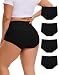 INNERSY Große Größen Damen Boxershorts Unterhosen,52-54,4 Klassisch Schwarz