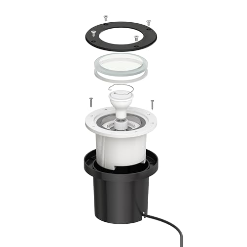 ledscom.de Recessed Floor Light BOFU for Outdoors IP67, swivelling, Stainless Steel, Round, 150mm diameter , 1x GU10 max. 15W - Image 3