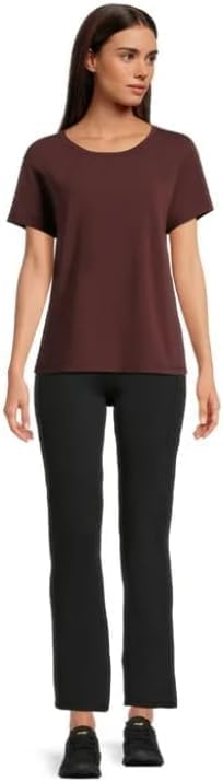 Avia Activewear Women's Short Sleeve Oversize T-Shirt (US, Alpha, Small, Regular, Regular, Chianti) - Image 3