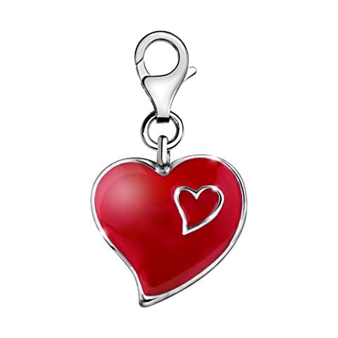 Pendentif Quiges Émail Rouge Coeurs Cover