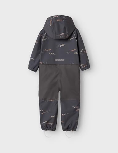 NAME IT Jungen Nmmalfa08 Softshell Suit AOP 1Fo Noos, Grey Pinstripe, 122