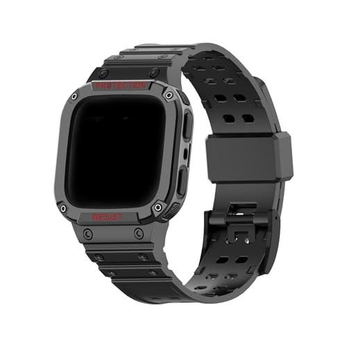 TPU�o���h+PC�P�[�X��̌^�L�b�g�ɓK������fitbit Versa 1234/Fversa Lite/Sense�������i(Black)