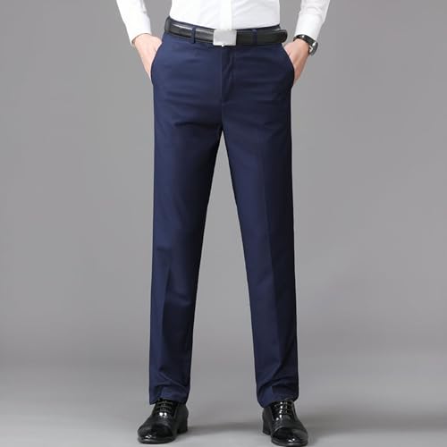 Men's Business Slim Fit Dress Pants Spring Summer Lightweight Suit Pants Casual Straight Leg Stylish Work Pants​4