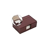Visitenkartenhalter aus Holz und mit Kunstleder ausgekleidet 11,2 x 7 x 4 cm