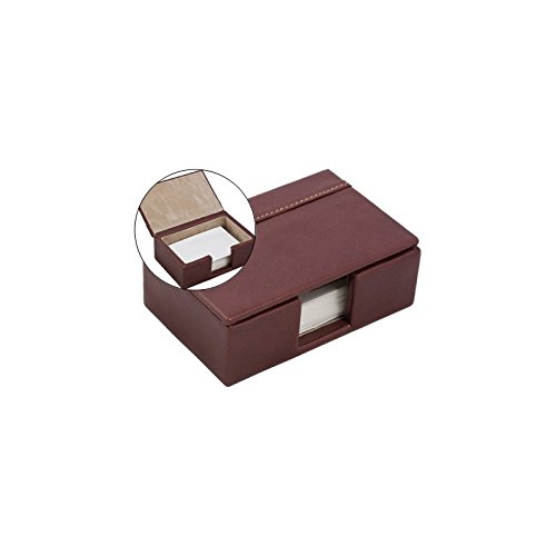 Porta biglietti da visita realizzato in legno e rivestito in similpelle 11,2 x 7 x 4 cm