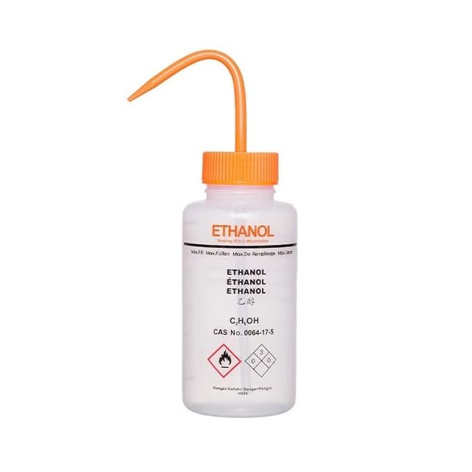 Lab Ethyl Alcohol Elbow Plastic Squeeze Wash Bottle Lab Rinse Bottles Clean Safely(250ml)