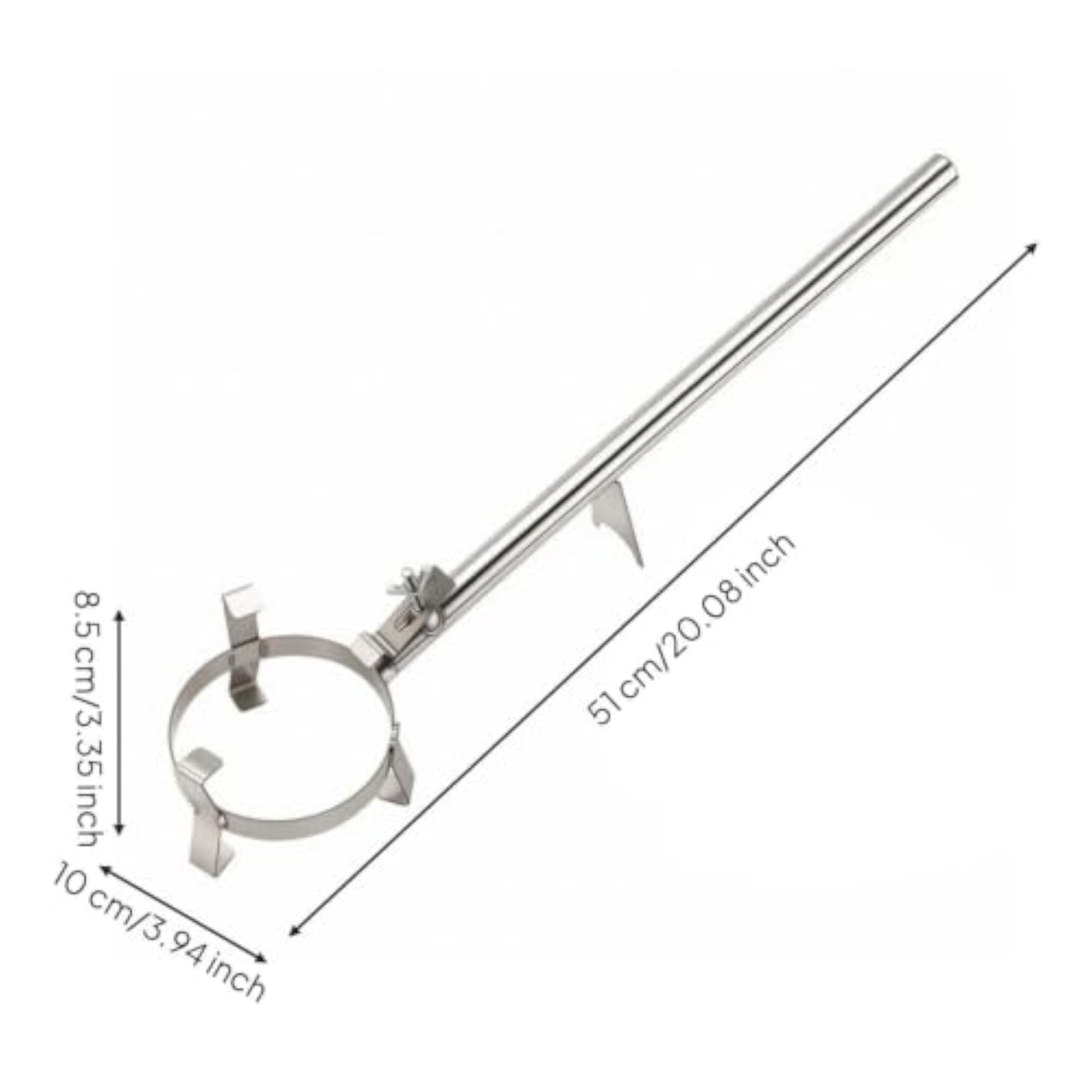 Stainless Steel Crucible Holder with Long Handle Adjustable
