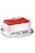 Produktbild Seb YG660100 Joghurtbereiter, 6 rote Töpfe, Joghurt, 5 automatische Programme, Milchdesserts, weiße Käse und weiche Desserts, 140 ml, 100% BPA-frei, alle Informationen auf Französisch
