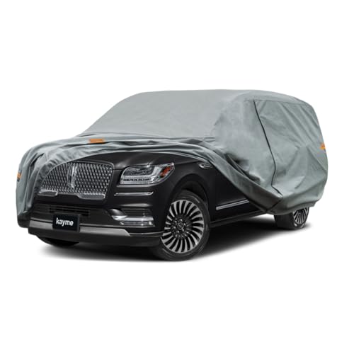 Image of Kayme Heavy Duty SUV Car Cover Custom Fit Lincoln Navigator L LWB Waterproof All Weather for Automobiles, Full Exterior Covers Sun Rain UV Protection.（Deliver About 3-10 Days）