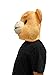Lormaka Teddy Bear Mascot Head Costume Plush Animal Head Mask Halloween Party Cosplay Dress