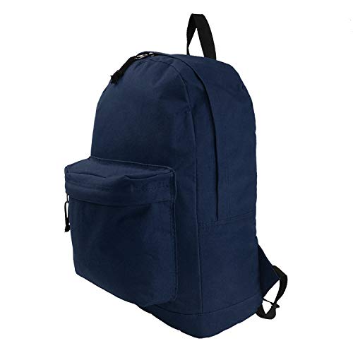 Wholesale Classic Backpack 18 inch Basic Bookbag Bulk Cheap Case Lot 36pcs Simple Schoolbag Promotional Backpacks Non Profit Student School Book Bags Vintage Daypack 6 Assort Color3