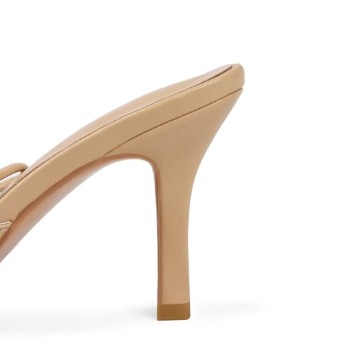 Image of Saint Leia Women's 4IN High Heel Sandals Nude Stiletto Pumps with Gold Silver Pearls Heels for Weddings Parties and Evening Wear