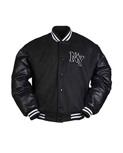 Mil-Tec NY Baseball Jacke m. Patch schwarz Gr.L
