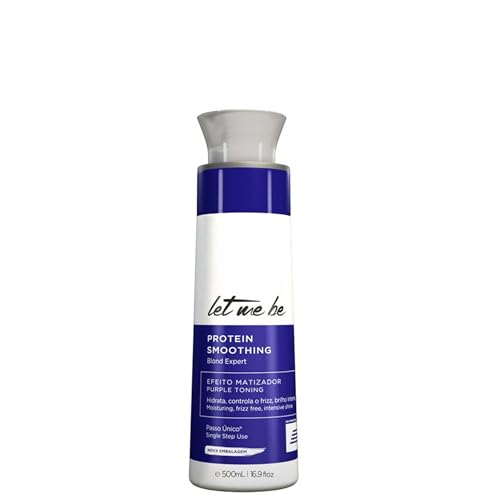 Let Me Be - Alisado Protein Smoothing Blond Expert Un solo paso, Alisado Brasilleño 100% liso, Para cabellos rubios grises y decolorados, Orgánico y Sin Formol con Keratina (500ml)