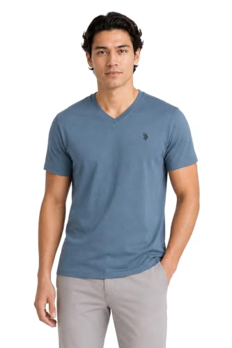 Image of U.S. Polo Assn. Men's Solid V‑Neck T-Shirt