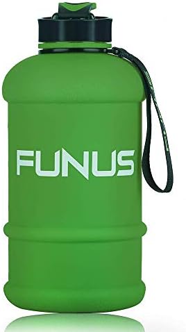 Half Gallon Water Bottle BPA Free 2.2 Litre Big Water Bottles Leak Proof Reusable Large Water Jugs with Spout Gym Water Bottle for Sports Hydrate Water Bottle (2.2L PETG Oliver Green)
