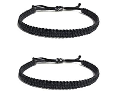 SUSVIJ Unisex Evil Eye Black Thread Evileye (Pack 2).