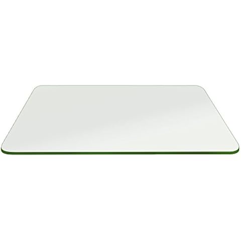Fab Glass and Mirror 16" x 24" Rectangle 3/8" Thick Tempered Glass Table Top Clear Cover