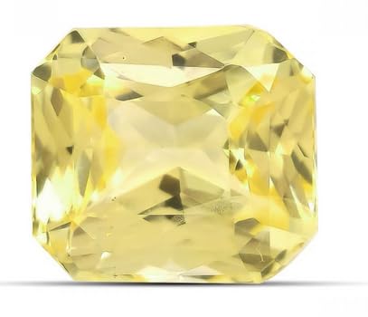 MAA Shakti GEMS 8.25 Ratti 7.75 Carat Pila Pukhraj Stone Natural Shining Earthmine Superb Yellow Sapphire Loose Gemstone Ceylon Original Certified by Lab for Men & Women-image-39
