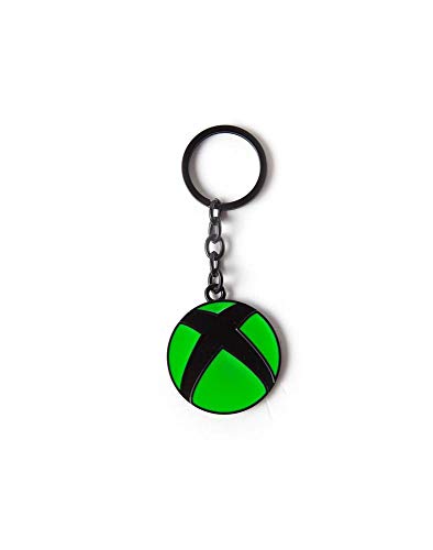 Preisvergleich Produktbild Xbox Logo Metal Pendant Keyring Schlüsselanhänger 16 Centimeters Schwarz (Black)