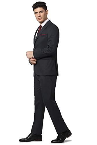 Image of Peter England Men's Polyester Blend Two Piece Suit-Dress Set