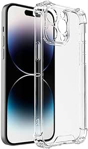 Case for iPhone 15 Pro, Advanced Airbag Drop Protection, Transparent Hard Shockproof TPU Bumper Phone Cover, Anti-Scratch, for iPhone 15 Pro (2023)